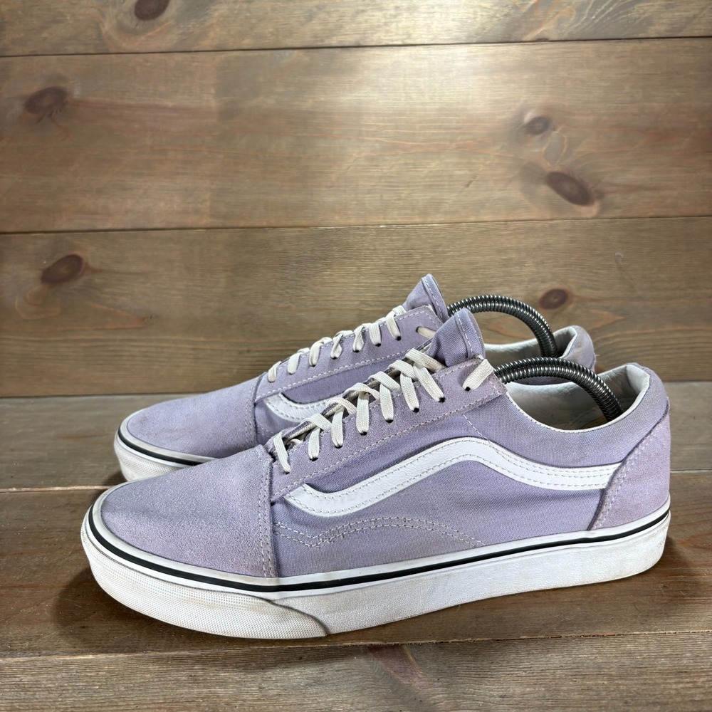 Vans Old Skool Womens size 10 shoes Lavender Suede Canvas Lace Up Skate sneakers